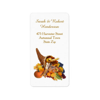 Thanksgiving Shipping, Address, & Return Address Labels ...