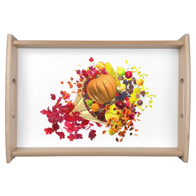 Thanksgiving Cornucopia Serving Tray (Front)