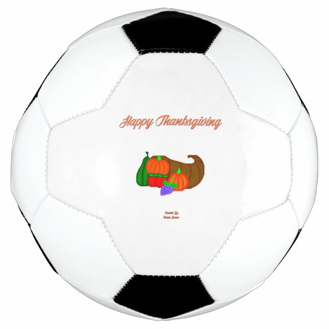 Thanksgiving Cornucopia Soccer Ball (Front)