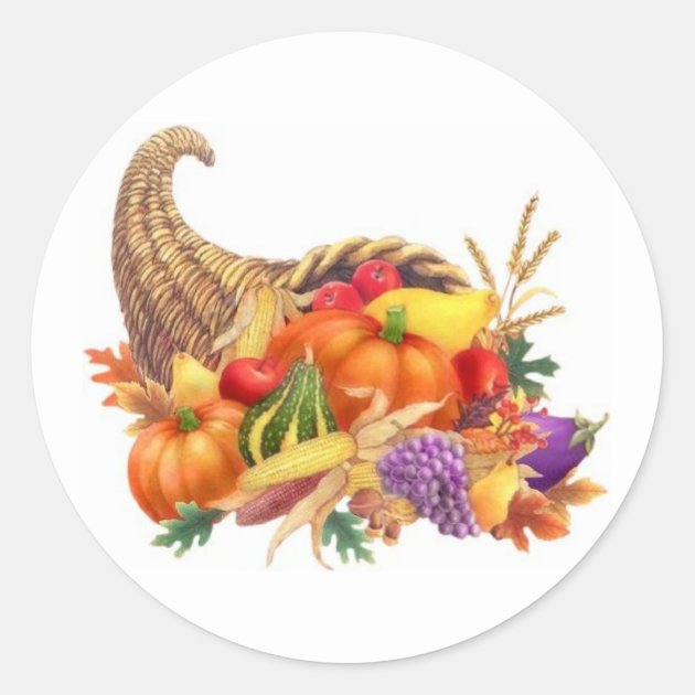 Thanksgiving Cornucopia Sticker