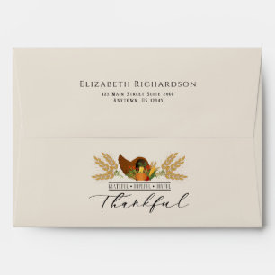 Thanksgiving Cornucopia Thankful Envelopes