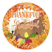 Thanksgiving Cornucopia Thankful & Grateful