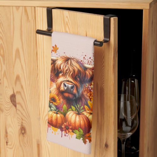 Thanksgiving Cow Kitchen Towel