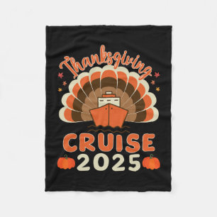 Thanksgiving Cruise 2025 Enthusiasts Family Vacati Fleece Blanket