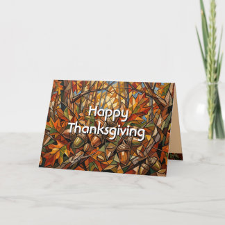 Thanksgiving Cubic Autumn Abstract Card