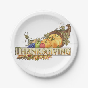 Thanksgiving Custom Paper Plates/Thanksgiving Plates