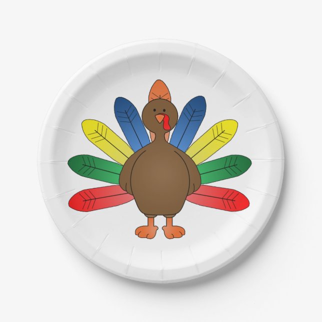 Thanksgiving Custom Paper Plates/Turkey Plates (Front)