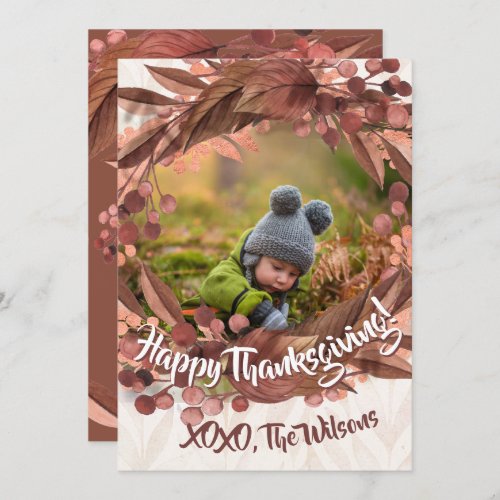 Thanksgiving custom photo family cards