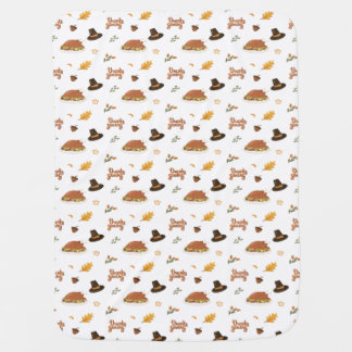 Thanksgiving cute hat and pumpkin baby blanket