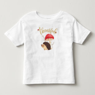 Thanksgiving Cute Kawaii Hedgehog  Autumn Thankful Toddler T-shirt