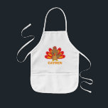 Thanksgiving Cute Turkey Kids' Apron<br><div class="desc">cute thanksgiving turkey apron.</div>