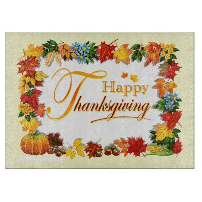 Thanksgiving Cutting Board (Front)