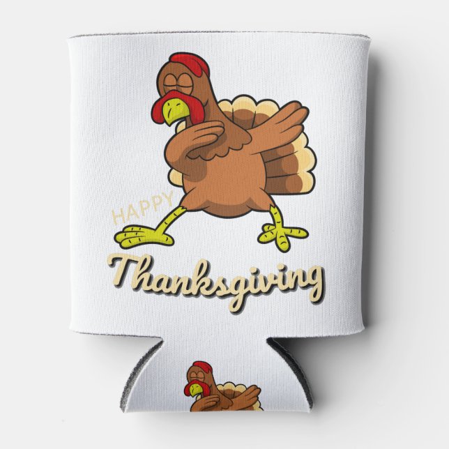 thanksgiving dabbing turkey can cooler (Front)