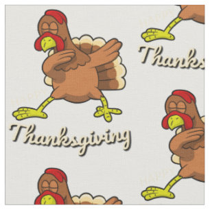 thanksgiving dabbing turkey fabric