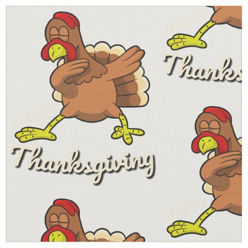 thanksgiving dabbing turkey fabric