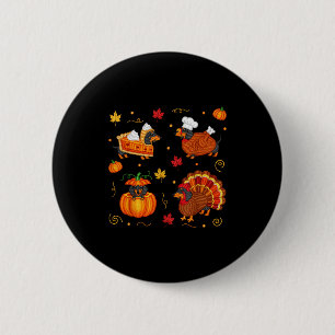 Thanksgiving Dachshund Weiner Dog Turkey Cute Pump Button
