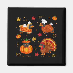 Thanksgiving Dachshund Weiner Dog Turkey Cute Pump Magnet