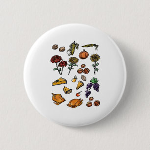 Thanksgiving day autumn attributes Classic T-Shirt Button