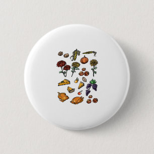 Thanksgiving day autumn attributes Classic T-Shirt Button