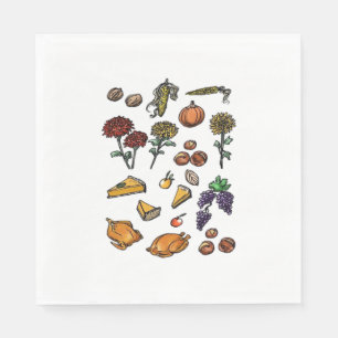 Thanksgiving day autumn attributes Classic T-Shirt Napkins
