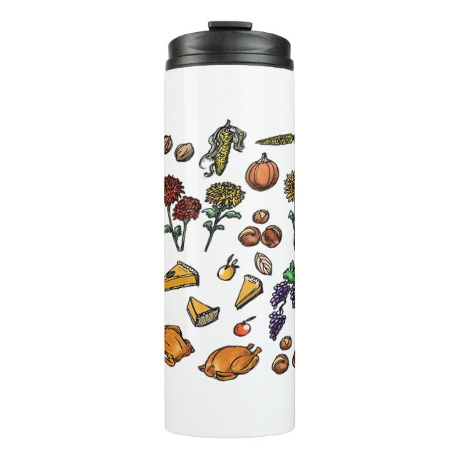 Thanksgiving day autumn attributes Classic T-Shirt Thermal Tumbler (Front)