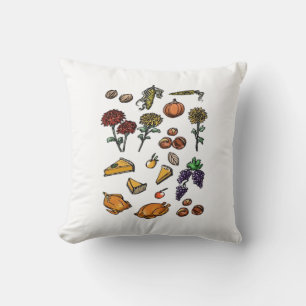 Thanksgiving day autumn attributes Classic T-Shirt Throw Pillow