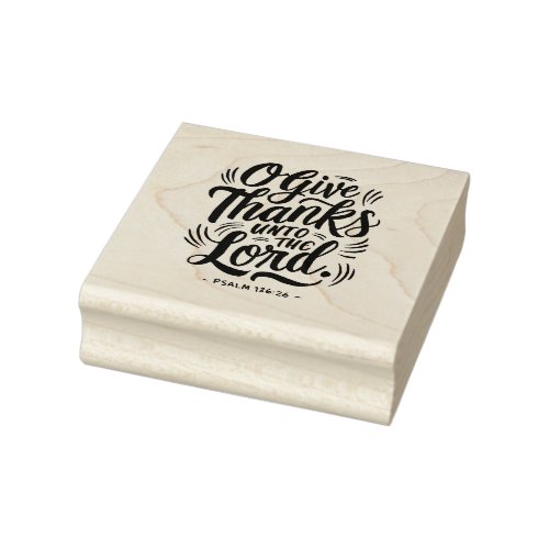 Thanksgiving Day Bible Verse Psalm 13626 Rubber Stamp