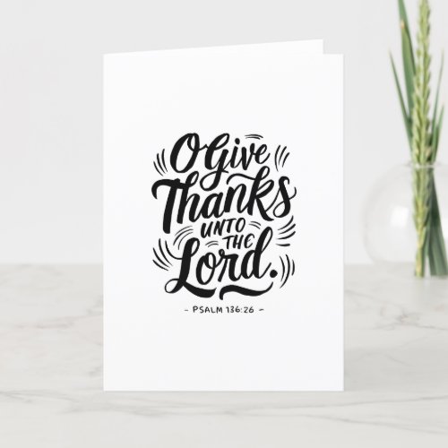 Thanksgiving Day Bible Verse Psalm 13626 Thank You Card