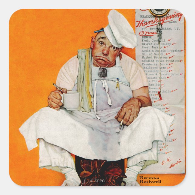 Thanksgiving Day Blues Square Sticker (Front)