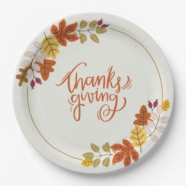 Thanksgiving Day Bowls for Family Paper Plates (Front)