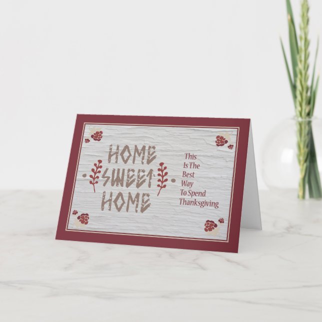 Thanksgiving Day Card in Fall Colors (Front)