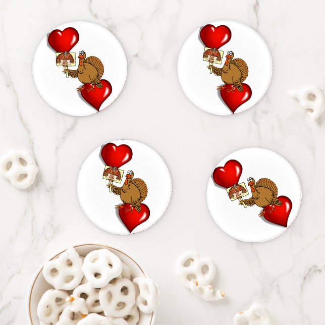 Thanksgiving Day Ceramic Coaster Set (In Situ)