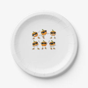 Thanksgiving Day Dancing Pumpkin Boys Girls Kids Paper Plates