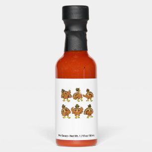 Thanksgiving Day Dancing Turkey Pilgrim Boys Girls Hot Sauces