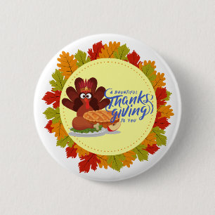 Thanksgiving Day Designs Button