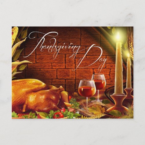 Thanksgiving Day Dinner Postcard