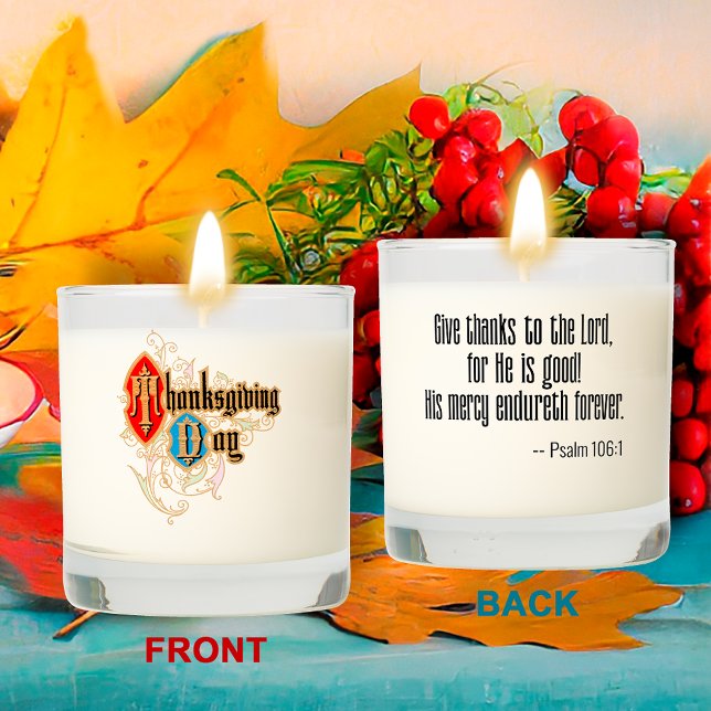 Thanksgiving Day/Give thanks... Scented Jar Candle (Creator Uploaded)