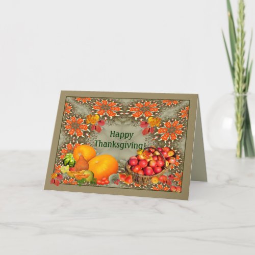 Thanksgiving Day Greetings Holiday Card