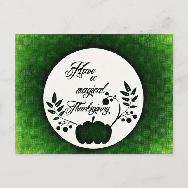 Thanksgiving Day Greetings Holiday Postcard (Front)