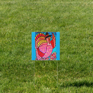 THANKSGIVING DAY HAPPY TURKEY SIGN