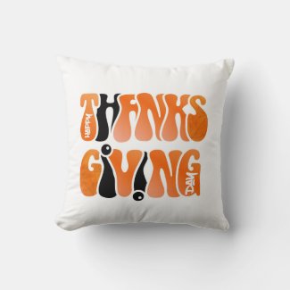 Thanksgiving day hello autumn modern THROW PILLOW