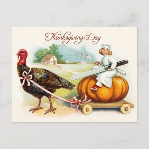 Thanksgiving Day Holiday Postcard
