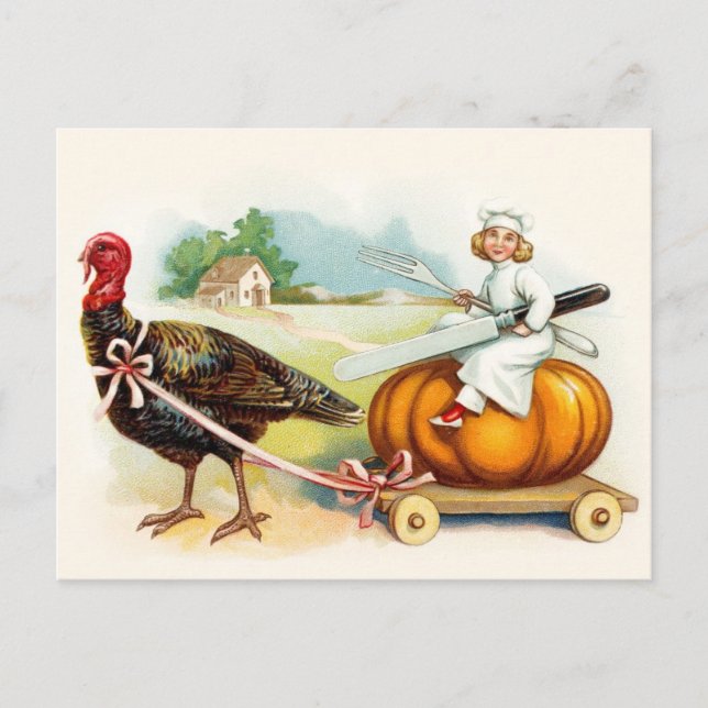 Thanksgiving Day Holiday Postcard (Front)