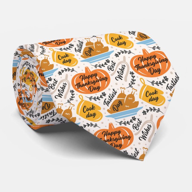 Thanksgiving Day Neck Tie (Rolled)