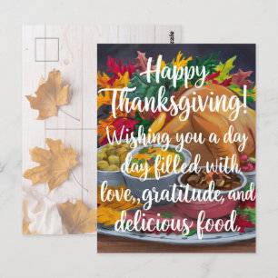 Thanksgiving Day of Love and Gratitude Postcard