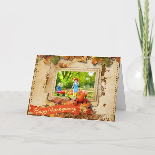 Thanksgiving Day Photo Greeting Card (Front)