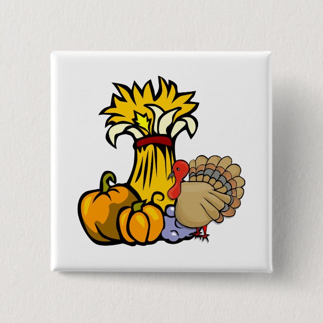 Thanksgiving Day Pinback Button (Front)