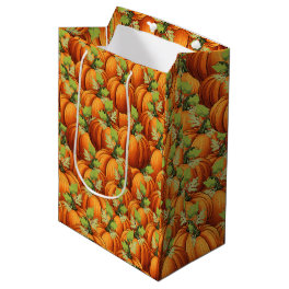 THANKSGIVING DAY PUMPKINS MEDIUM GIFT BAG