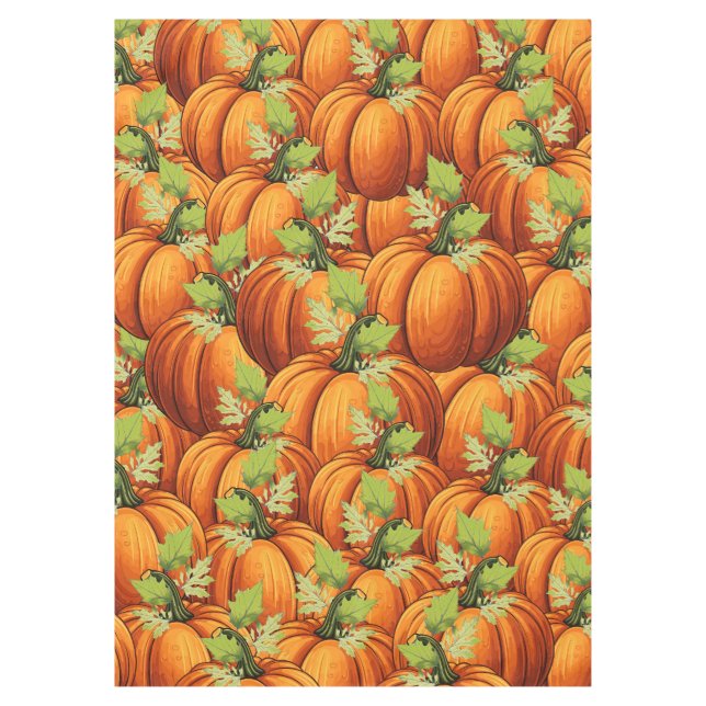 THANKSGIVING DAY PUMPKINS  TABLECLOTH (Front)