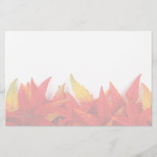 vintage maple leaves in a subtle neutral wrapping paper sheets, Zazzle